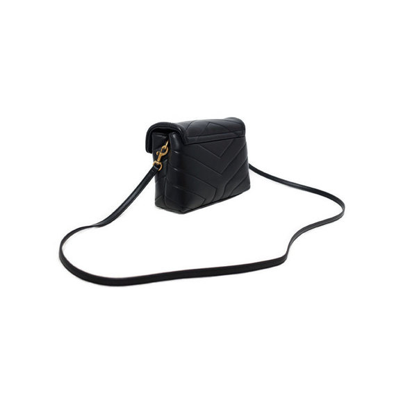 Saint Laurent Paris Monogram Loulou Strap Bag Black - Picture 2 of 9